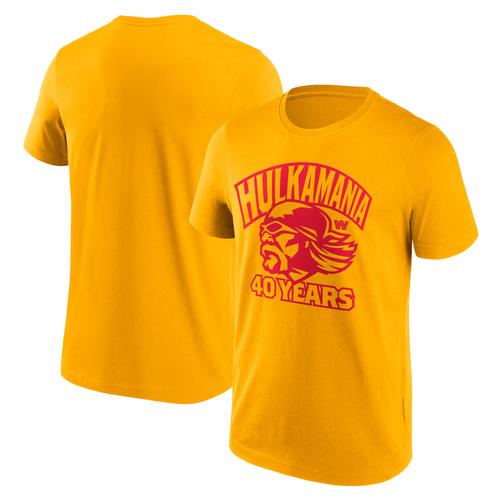 WWE Hulk Hogan 40 Years Logo T-Shirt - Gelb - Herren