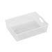 Plastic Storage Basket Desktop Hollow Out File Storage Box Container Document Organizer for Home Office (White Large Size)