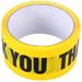 1 Roll THANK YOU Safety Tape Safe Self Adhesive Sticker Warning Tape Masking Tape for Walls Floors Pipes (Yellow)