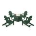 TrexÂ® Outdoor Furnitureâ„¢ 5-Piece Monterey Bay Oversized Adirondack Conversation Set with Fire Pit Table in Rainforest Canopy
