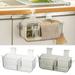 lsiaeian Kitchen Storage Basket Transparent Wall Mounted with Hanging Buckle Multi-purpose Space Saving Small Item Organizer