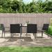 Dcenta Patio Chairs with Cushions 6 pcs Black 22 x23.2 x33.1 Poly Rattan