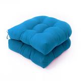U Shaped Cushion Sofa Rattan Chair Cushion Outdoor/Indoor Terrace Cushion 2ps Light blue