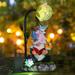 WSBDENLK Solar Garden with Lamp Decoration-Garden Gnomes Decor Statue with Colorful Gradient Solar Led Lights Decoration for Outdoor Patio Balcony Meadow Ornament for Solar Garden Lights Clearance