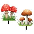 2 Pcs Emblems Yard Decoration Mushroom Garden Stakes Mushroom Yard Art Garden Crafts Courtyard Mushroom Stake Decorative Garden Inserts Outdoor Insert Card Acrylic