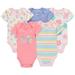 Wan-A-Beez 5 Pack Baby Girls and Boys Newborn and Infant Cotton Short Sleeve Bodysuits