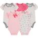 Wan-A-Beez 5 Pack Baby Girls and Boys Newborn and Infant Cotton Short Sleeve Bodysuits