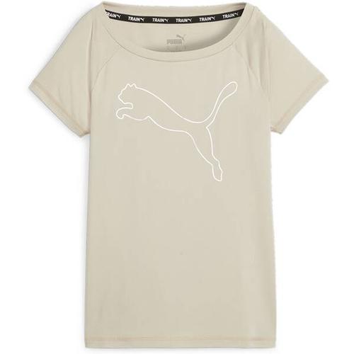 PUMA Damen Shirt Train Favorite Jersey Cat, Größe XS in Braun