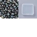 40Pcs Large Hole Pearl Beads Natural Cultured Freshwater Pearl Loose Beads Dyed Oval Black 7~10x7~8mm Hole: 1.8mm