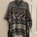 Anthropologie Sweaters | Anthropologie Pilcro Poncho | Color: Black/Blue | Size: S