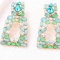 Zara Jewelry | Blue / Green Jewel Statement Earrings | Color: Blue/Green | Size: Os