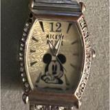 Disney Accessories | Disney's Mickey Mouse Silver/Rhinestone Women's Watch | Color: Black/Silver | Size: Os