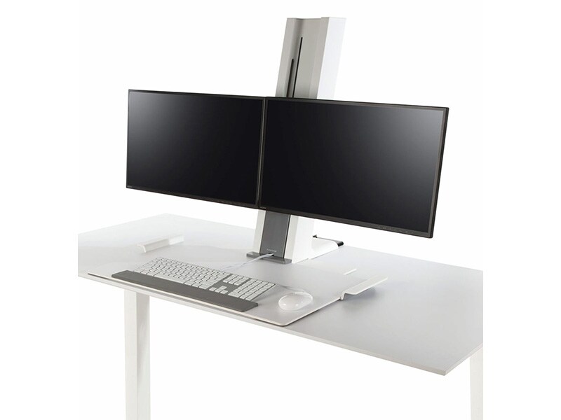 Humanscale QuickStand QSWC30 Steh Sitz Arbeitsplatz zwei Monitore Image
