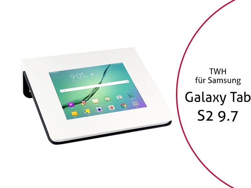 TabLines TWH009 Design Tablet Wandhalterung anschraubbar Samsung Galaxy Tab S2 9.7 Image