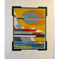 Disney Art | Disney Monorail System Tomorrowland Matted Print Michael Murphy | Color: Blue/White | Size: Os