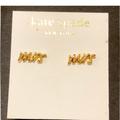 Kate Spade Jewelry | Kate Spade 14k Gold Filled Mrs Script Stud Earrings | Color: Gold | Size: Os