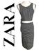 Zara Dresses | Limited Edition Zara Trafaluc Striped Pencil Dress Sz S | Color: Black/White | Size: S