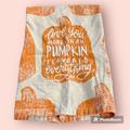 Anthropologie Kitchen | Anthropologie Kitchen Linen Towel, Love Pumpkin Flavored Everything, Spice, Fall | Color: Orange/White | Size: Os