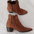 Michael Kors Shoes | Michael Kors Western Suede Ankle Boots | Color: Brown/Red | Size: 8