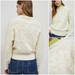 Anthropologie Sweaters | Anthropologie Nina Ivory Veltet Sweater S Paisley Print Cozy Small | Color: Cream | Size: S