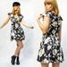 Free People Dresses | Free People French Quarter Printed Floral Mini Dress | Color: Black/White | Size: Xs