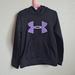 Under Armour Shirts & Tops | Kids Under Armour Black Purple Hoodie Size Small | Color: Black/Purple | Size: Sg