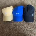 Nike Accessories | Lot Of 3 Nike Baseball Caps / Hats In Blue, Yellow, And Black | Color: Black/Blue | Size: Os