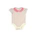 Baby Gap Short Sleeve Onesie: Pink Stripes Bottoms - Size 6-12 Month