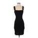 Kendall & Kylie Cocktail Dress - Bodycon Square Sleeveless: Black Print Dresses - Women's Size X-Small