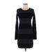 Philosophy Republic Clothing Casual Dress - Sweater Dress: Black Stripes Dresses - Women's Size Small