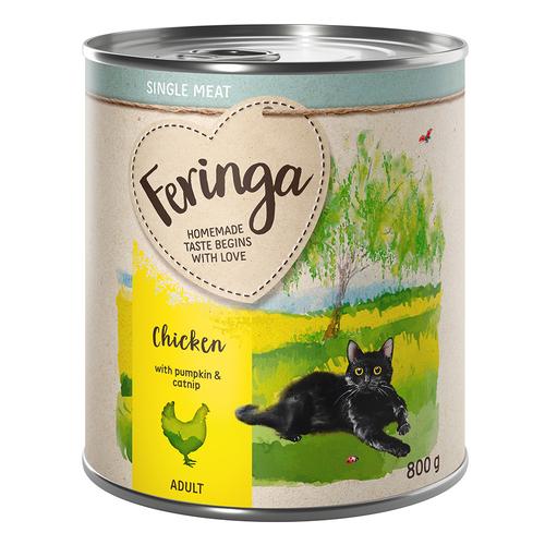 Feringa Single Meat Menü 6 x 800 g - Huhn mit Kürbis & Katzenminze