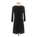 MICHAEL Michael Kors Casual Dress - A-Line Crew Neck 3/4 sleeves: Black Print Dresses - Women's Size X-Small