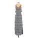 Y&I Clothing Boutique Casual Dress - Maxi: Gray Aztec or Tribal Print Dresses - Women's Size Small