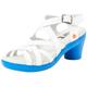 ART Damen 1477 Alfama Sandale mit Absatz, Nappa, Weiß, Blau, 40 EU
