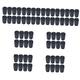 Sosoport 64 Pcs Trekking Pole Tip Set Universal Supplies Travel Rubber