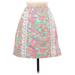 Lilly Pulitzer Casual Skirt: White Floral Motif Bottoms - Women's Size 4