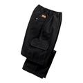 Blair Men's Haband Men's Casual Joe® Stretch Waist Poplin Cargo Pants - Black - 36