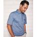 Blair Men's John Blair Short-Sleeve Tone-on-Tone Polo - Blue - LGE