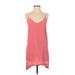 Maeve Casual Dress - Shift Plunge Sleeveless: Pink Print Dresses - Women's Size 2