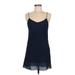 Cloe Cassandro Casual Dress - Slip dress: Blue Dresses - Women's Size Medium