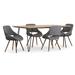 Simpli Home Malden Rectangular 40" L x 66" W Dining Set Wood in Brown | 29.5 H x 66 W x 40 D in | Wayfair AXCDS5MUTNG