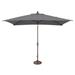 Sol 72 Outdoor™ Launceston 10' x 6.5' Rectangular Market Umbrella Metal in Gray | 120 H in | Wayfair 08B13FD3A5FC414D8CEE553DB265302F