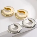 Boucles d'oreilles Big Hoops Gold Circle Ring pour femmes plaqué or véritable bijoux ronds vente