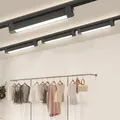 Ensemble complet d'éclairage sur rail à LED pour magasin de vêtements budgétaire plafonnier spot