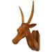 World Menagerie Teak Trophy Head Wall Décor, Wood in White/Black | 27.6 H x 17.7 W in | Wayfair 860B95F203F8473EBD7F0E6AA0C59D57