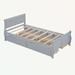 Alcott Hill® Charlynne Solid Wood Platform Storage Bed Wood in Gray | 35.4 H x 41.1 W x 82.6 D in | Wayfair 1FBDD6E18EB342B1A5F69C9B915A3F1D