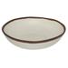 Ebern Designs G.E.T. 1.5 Quart Melamine Pottery-Style Pasta Bowl, Glazed, Brown Set of 12 Melamine in White/Brown | Wayfair
