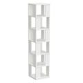 Latitude Run® 6 Tier Wooden Bookcase Corner Tall Book Shelf Wood in White | 74.8 H x 13.4 W x 13.4 D in | Wayfair 57A7B716F9834015A6C06932720B1AB7