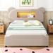 Zoomie Kids Alexsey Upholstered Platform Storage Bed Upholstered in Brown | 47.6 H x 55.9 W x 79.1 D in | Wayfair 5B444E820D85497D878E86E49CFB96FF