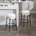 George Oliver Swivel 26.7" Boucle Counter Stool Upholstered/Metal in White | 26.7 H x 17.1 W x 17.1 D in | Wayfair 25C4C287CD4549DDBE7CD8FA7142AFC8